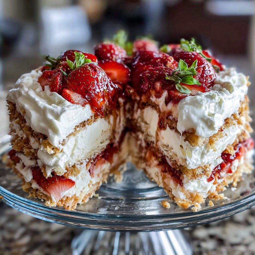 Strawberry Shortcake Icebox Cake