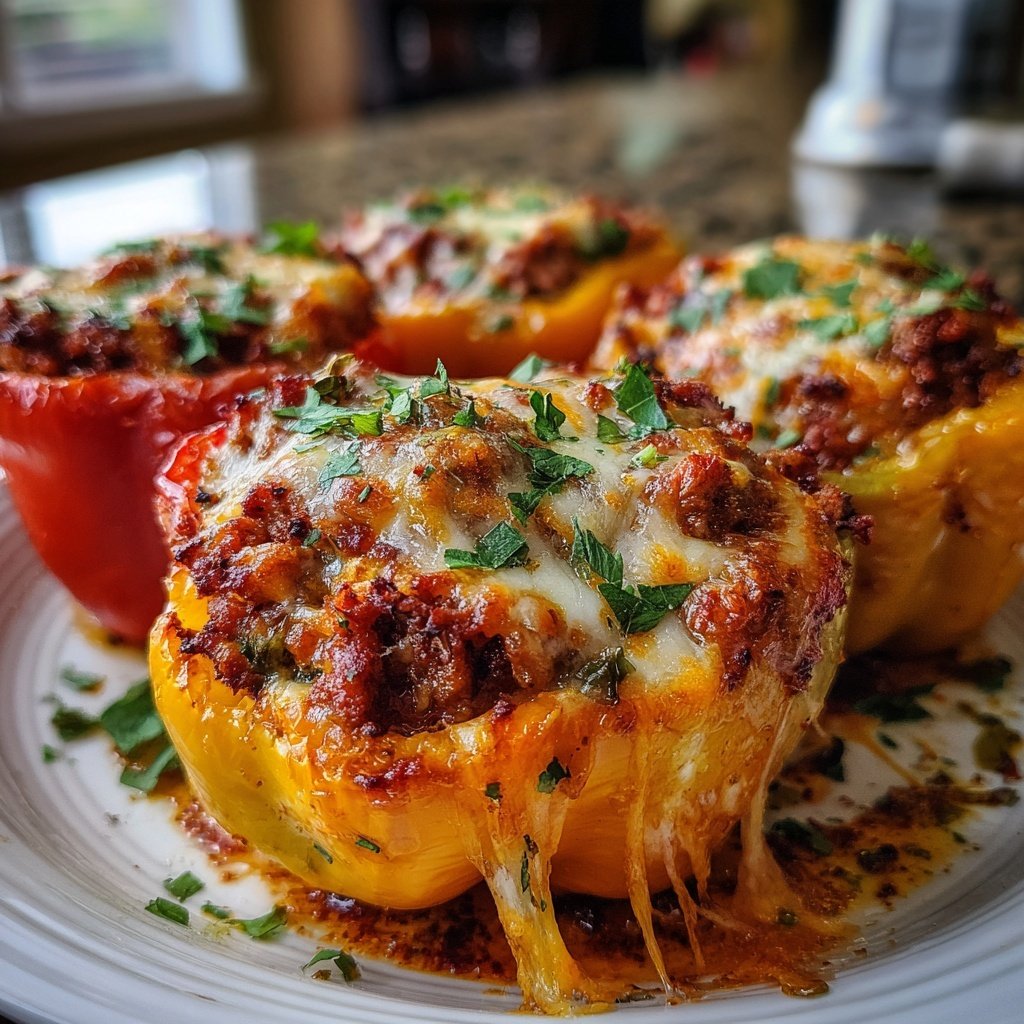 Ground Beef Stuffed Peppers