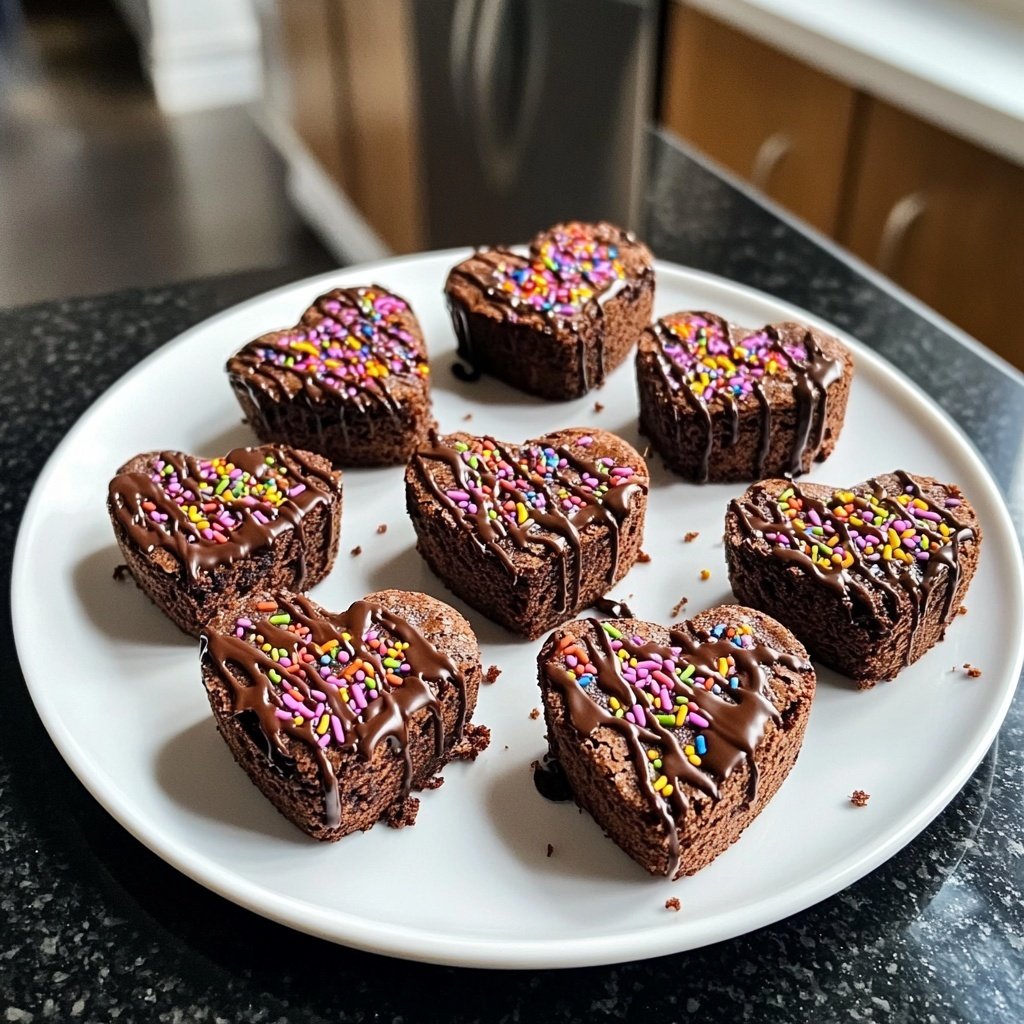 Valentines Treats Mini Brownie Hearts
