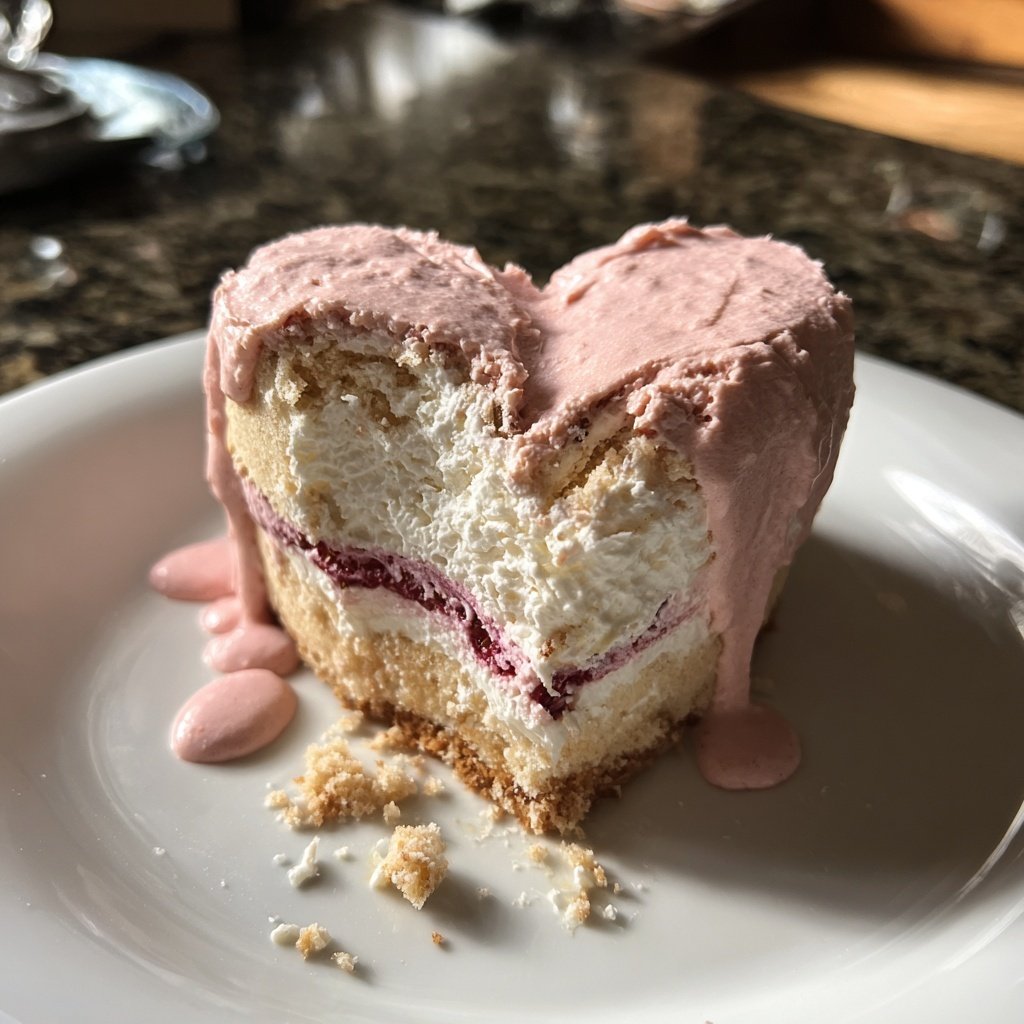 Mini Heart Cake with Strawberry Mousse