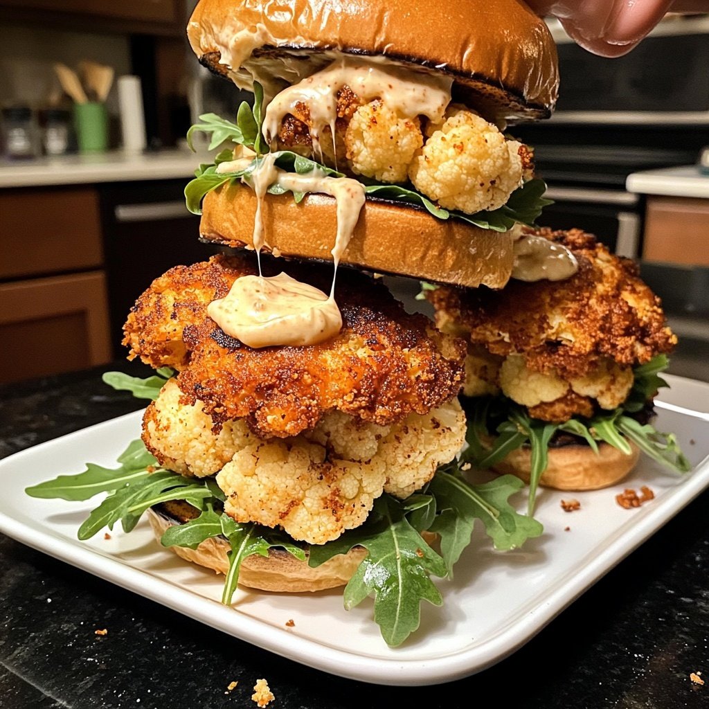 Sliders with Crispy Cauliflower