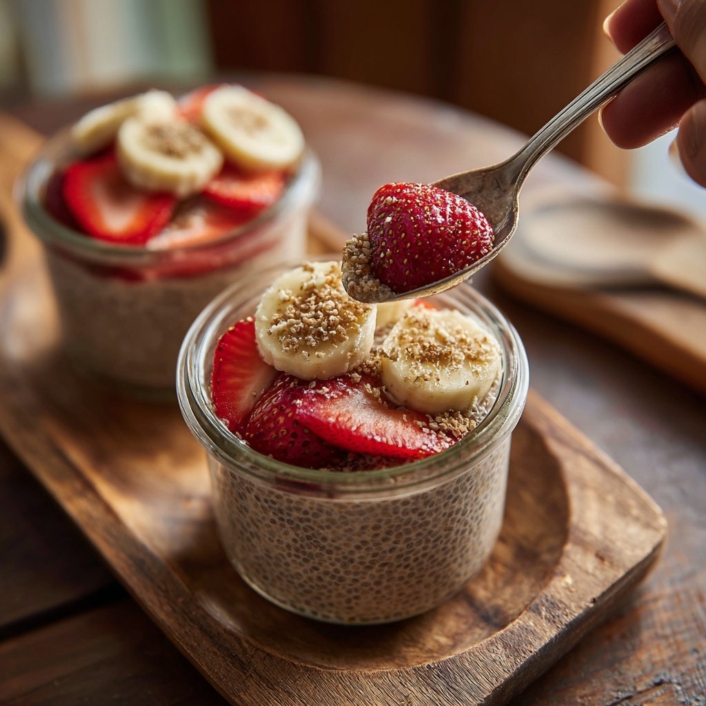 Strawberry Banana Chia Bowls