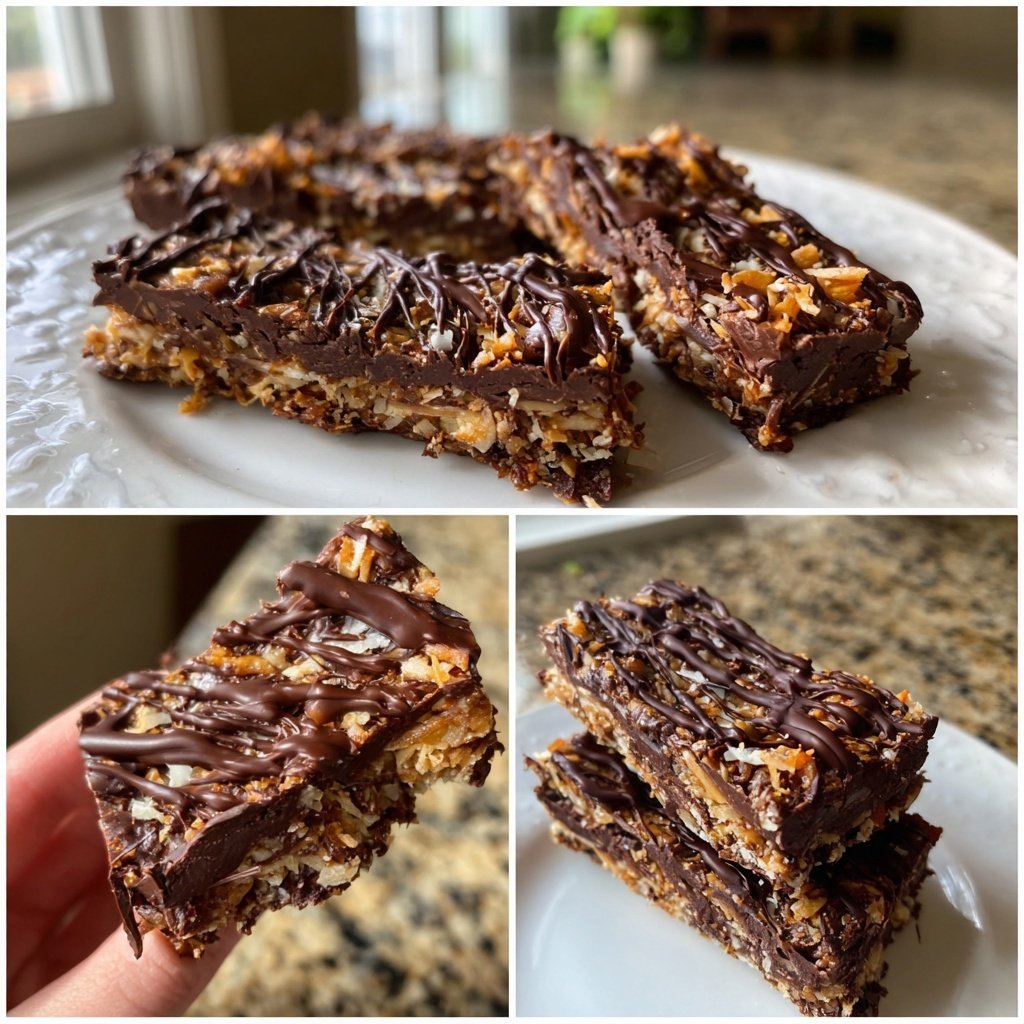 Chocolate Hazelnut Coconut Bars