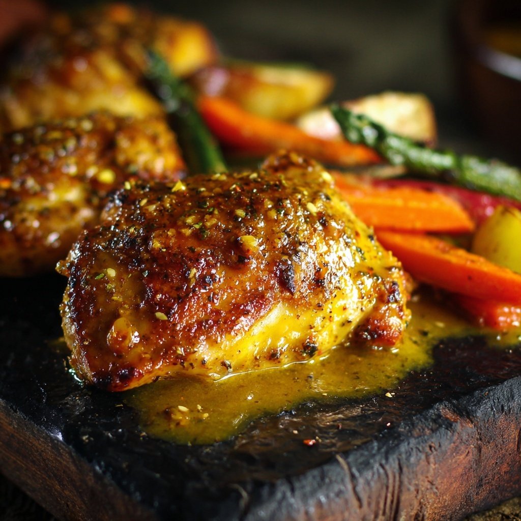 Healthy Honey Mustard Chicken Sheet Pan Dinner