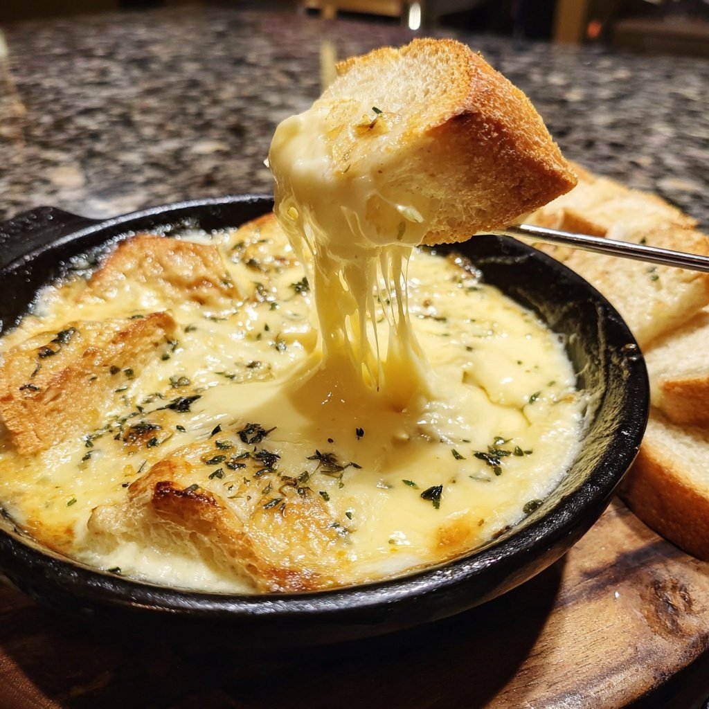 Fondue with Camembert and Thyme