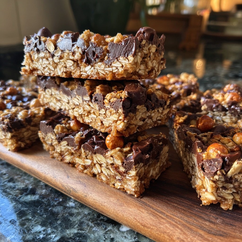 Chocolate Hazelnut Oat Bars