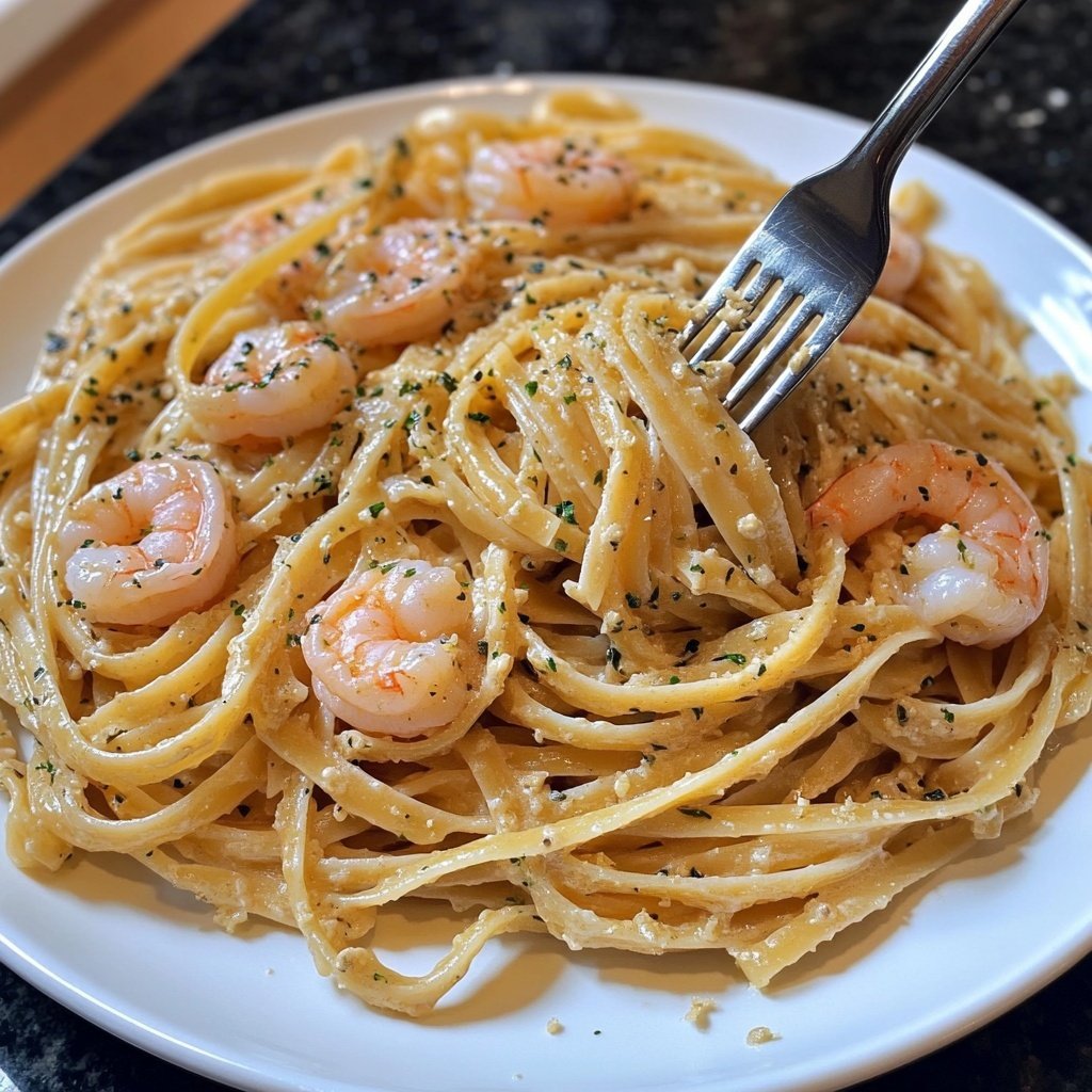 15-Minute Garlic Shrimp Pasta