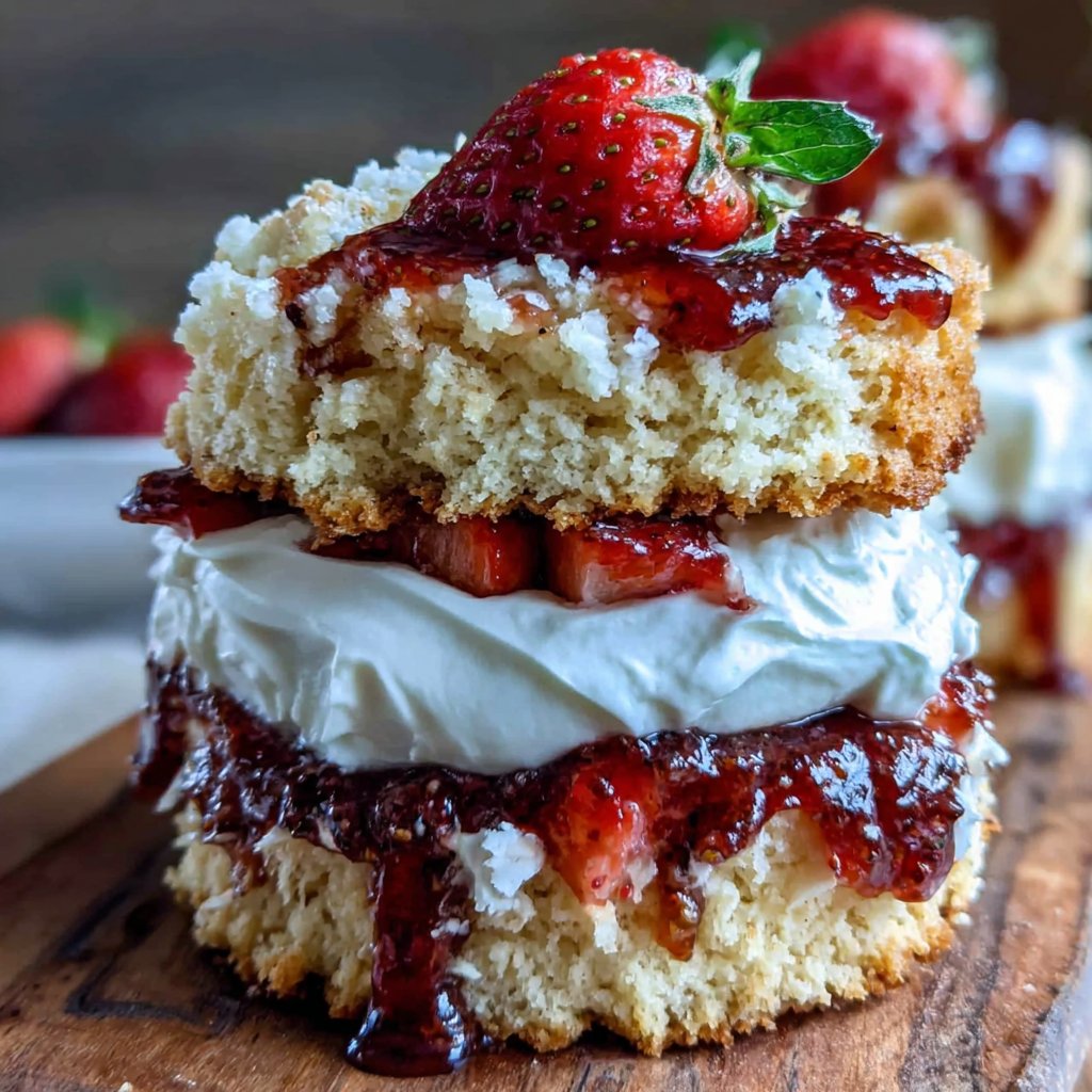 Classic Strawberry Shortcake With Fresh Cream