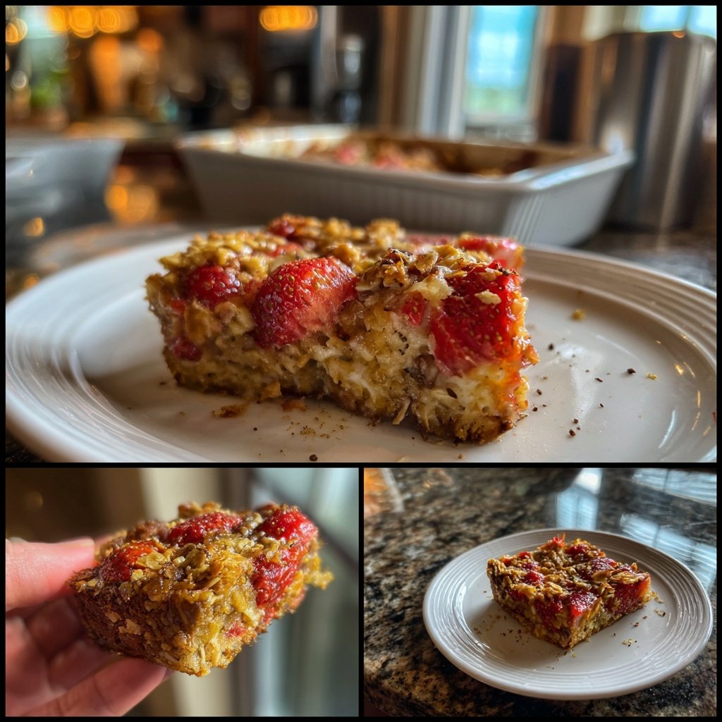 Strawberry Oat Breakfast Bake