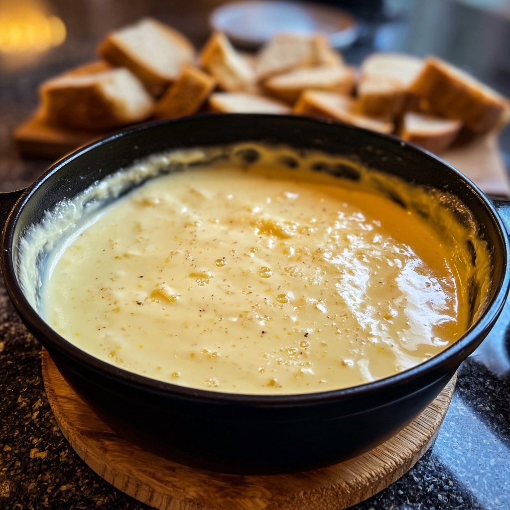 Fondue with Gruyere and Emmental