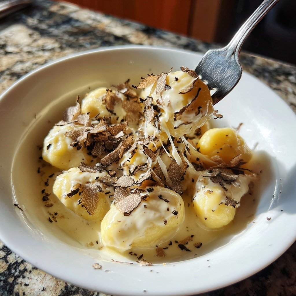 Truffle Gnocchi with Cream Sauce