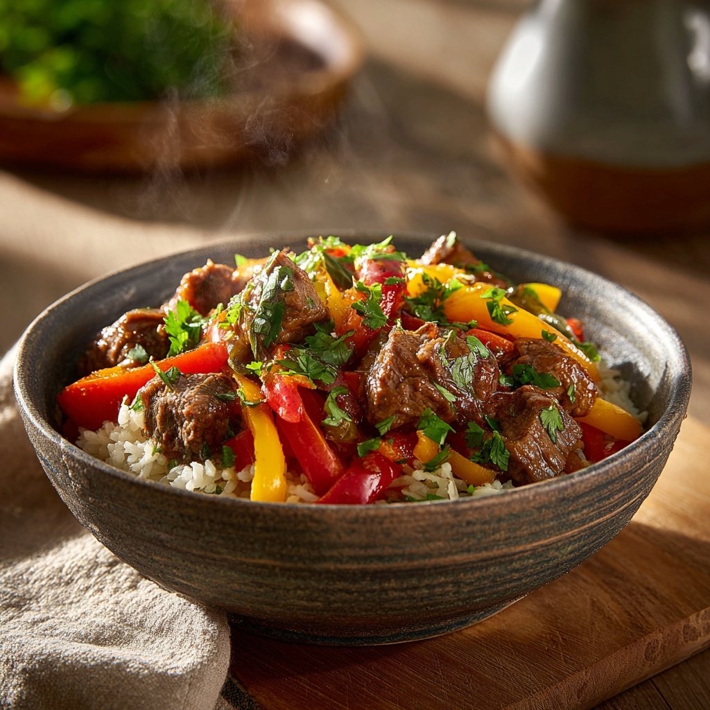 Beef And Veggie Rice Bowl