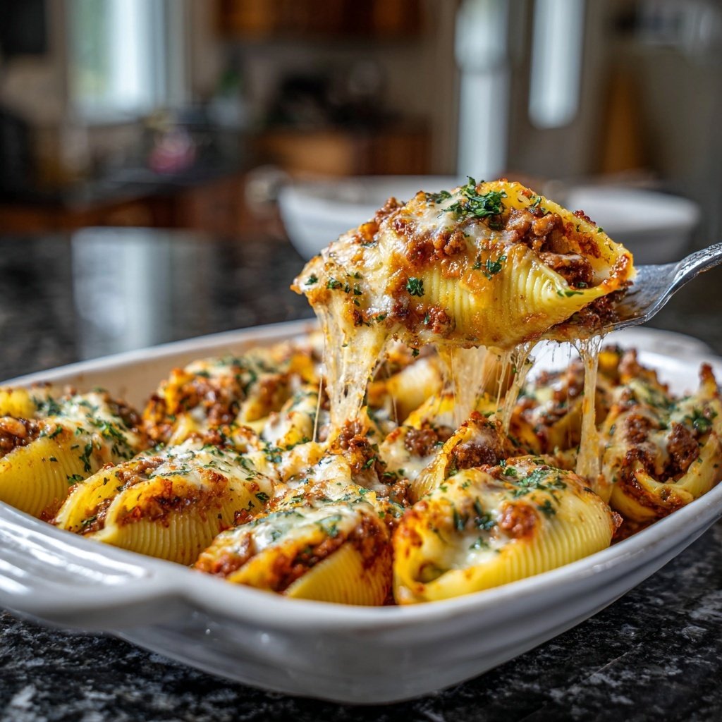 Ground Beef Stuffed Shells